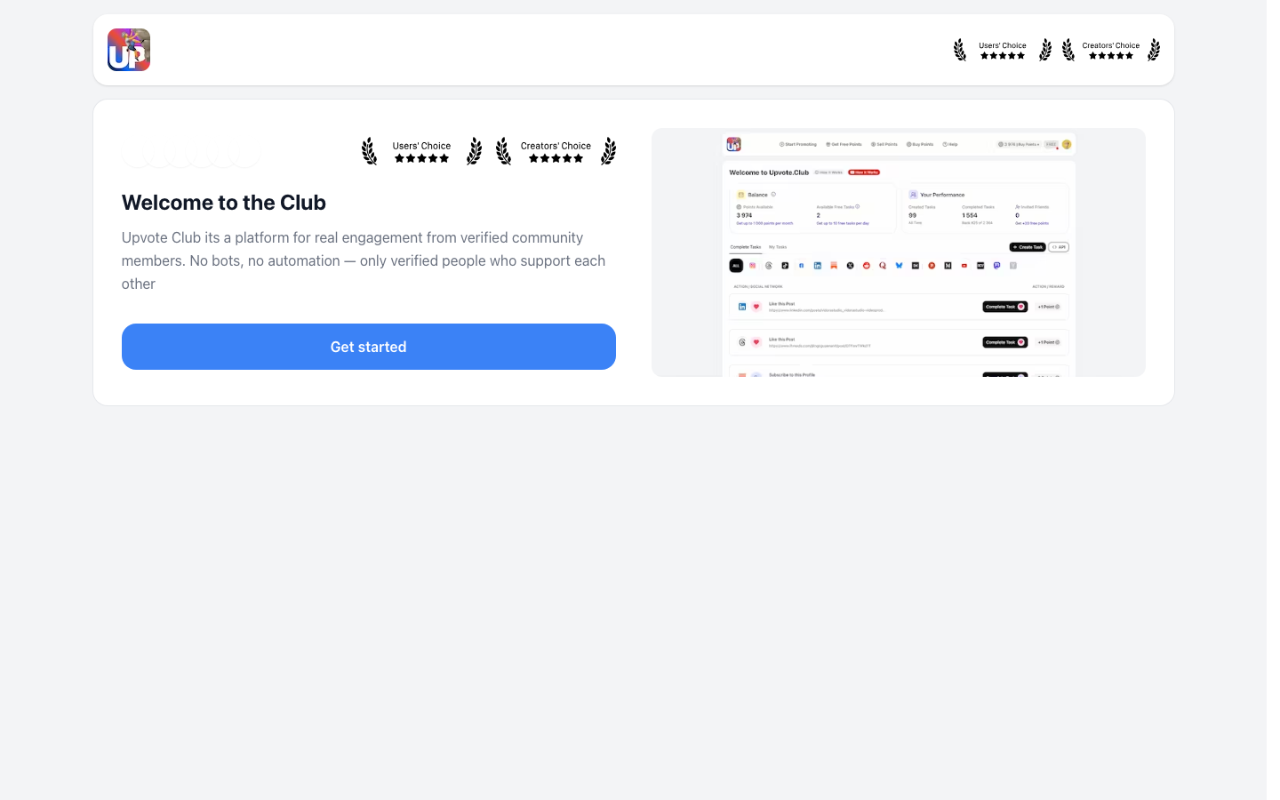Step 3: Complete your Upvote.club account setup