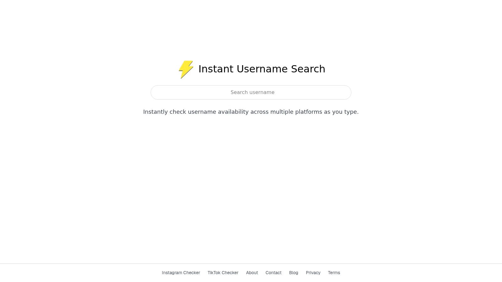Screenshot from https://instantusername.com/