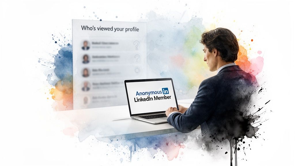 A man views a laptop displaying