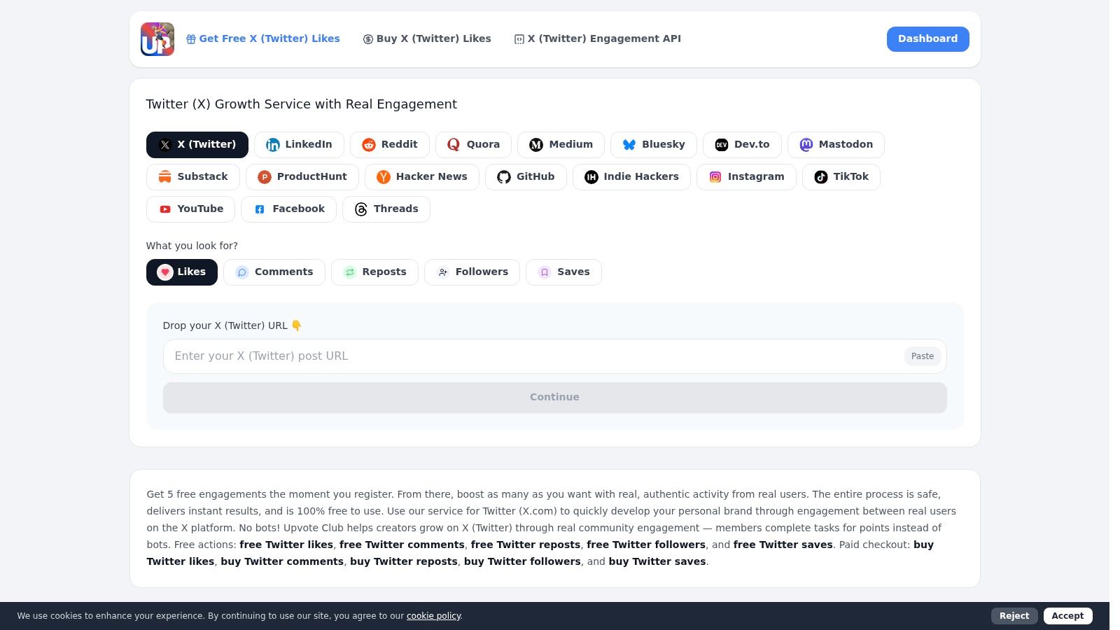 Screenshot from https://upvote.club/twitter